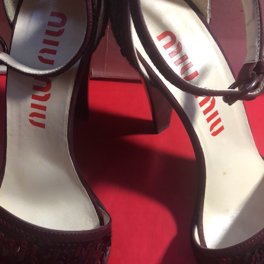 Miu Miu Sequined Heels. Size 38 - image 3